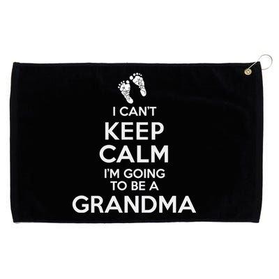 I Can't Keep Calm I'm Going To Be A Grandma Funny Gift Grommeted Golf Towel