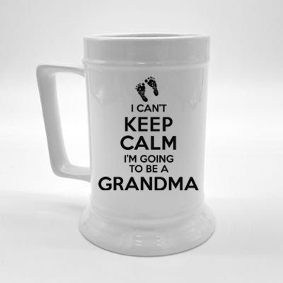 I Can't Keep Calm I'm Going To Be A Grandma Funny Gift Beer Stein