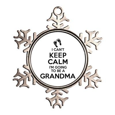 I Can't Keep Calm I'm Going To Be A Grandma Funny Gift Metallic Star Ornament