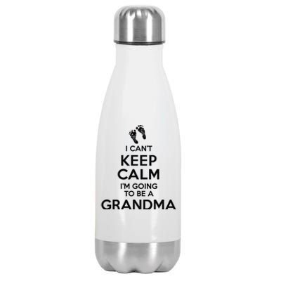 I Can't Keep Calm I'm Going To Be A Grandma Funny Gift Stainless Steel Insulated Water Bottle