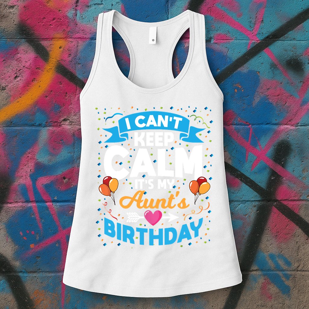 I Cant Keep Calm Its My Aunt Birthday Womens Tank Top