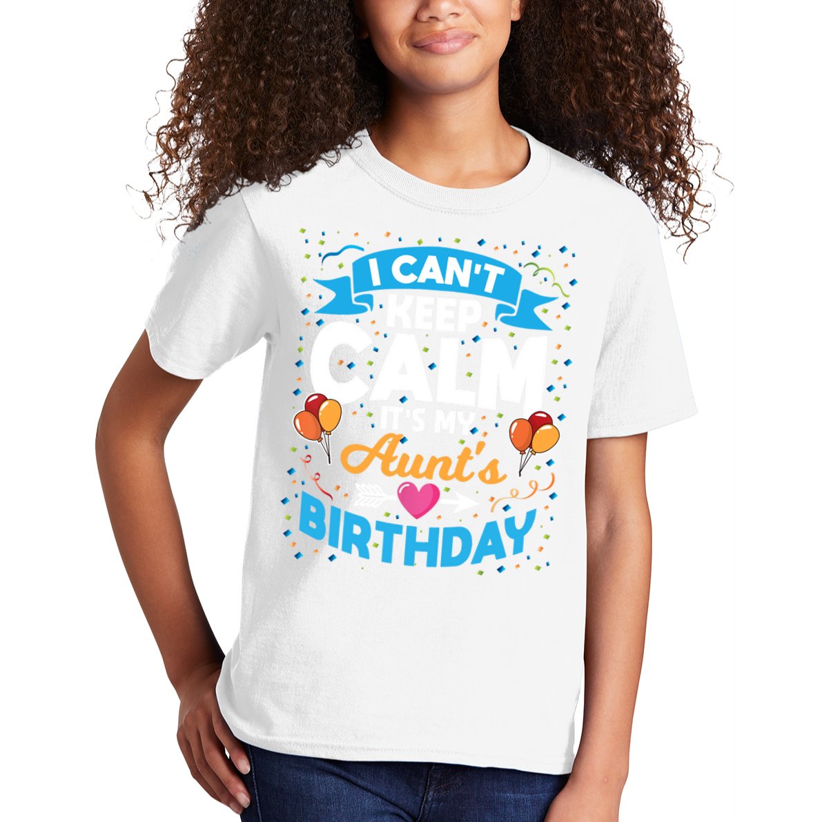 I Cant Keep Calm Its My Aunt Birthday Kids T-Shirt