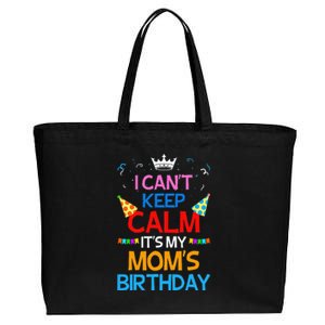 I Can't Keep Calm It's My Mom's Birthday Cotton Canvas Jumbo Tote