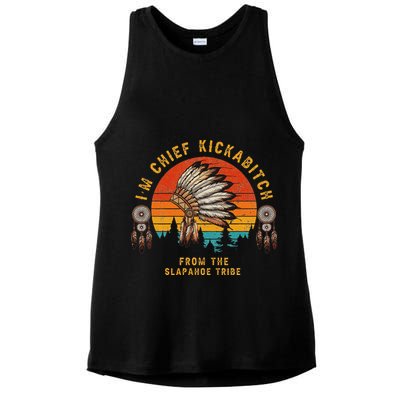 IM Chief Kickabitch From The Slapahoe Tribe Ladies PosiCharge Tri-Blend Wicking Tank