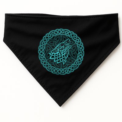 Ireland Celtic Knotwork Design Wolf Original Celtic USA-Made Doggie Bandana