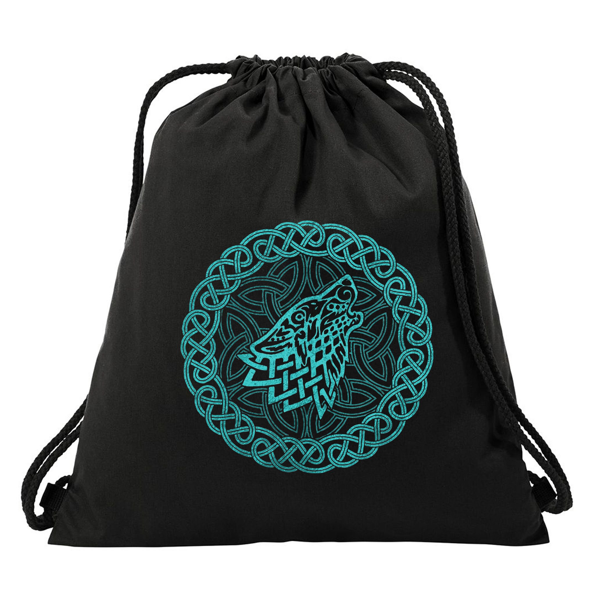Ireland Celtic Knotwork Design Wolf Original Celtic Drawstring Bag