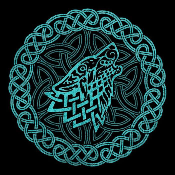 Ireland Celtic Knotwork Design Wolf Original Celtic Drawstring Bag