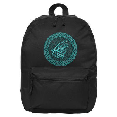Ireland Celtic Knotwork Design Wolf Original Celtic 16 in Basic Backpack