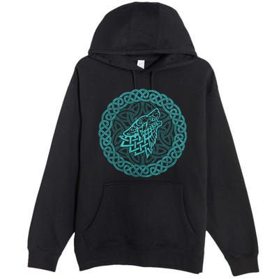 Ireland Celtic Knotwork Design Wolf Original Celtic Premium Pullover Hoodie