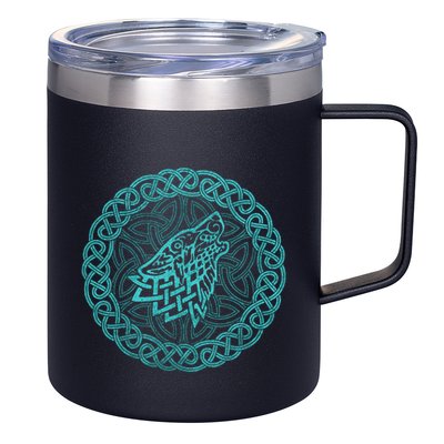 Ireland Celtic Knotwork Design Wolf Original Celtic 12oz Stainless Steel Coffee Mug