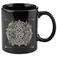 Intricate Celtic Knot With Dragon And Phoenix 11oz C Handle Ceramic Mug
