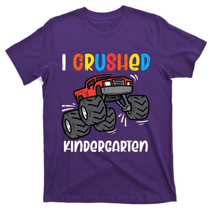 I Crushed Kindergarten Monster Truck Last Day Graduate Boy T-Shirt