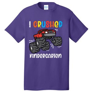 I Crushed Kindergarten Monster Truck Last Day Graduate Boy Tall T-Shirt