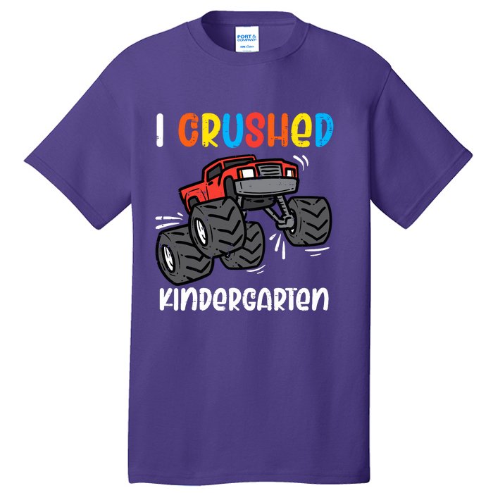 I Crushed Kindergarten Monster Truck Last Day Graduate Boy Tall T-Shirt