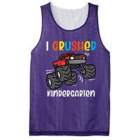 I Crushed Kindergarten Monster Truck Last Day Graduate Boy Mesh Reversible Basketball Jersey Tank