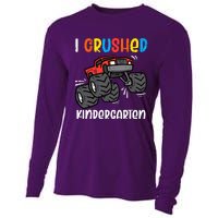 I Crushed Kindergarten Monster Truck Last Day Graduate Boy Cooling Performance Long Sleeve Crew