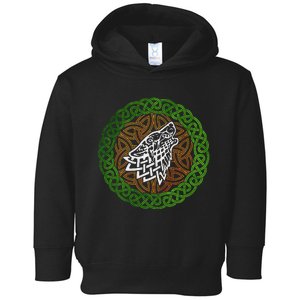 Ireland Celtic Knotwork Design Ornament Wolf Original Celtic Toddler Hoodie