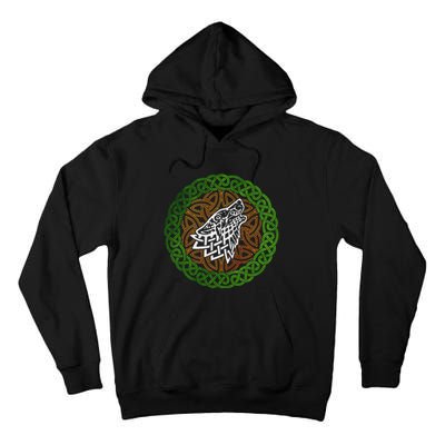 Ireland Celtic Knotwork Design Ornament Wolf Original Celtic Tall Hoodie