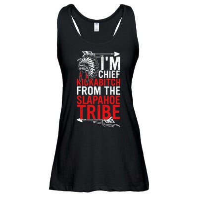 I'm chief kickabitch from the slapahoe tribe Ladies Essential Flowy Tank