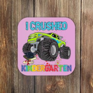 I Crushed Kindergarten Monster Truck Graduation Gifts  Coaster