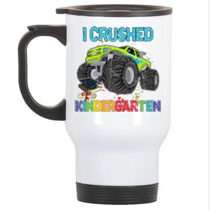 I Crushed Kindergarten Monster Truck Graduation Gifts  Stainless Steel Travel Mug