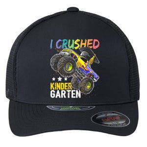 I Crushed Kindergarten Monster Truck Graduation Flexfit Unipanel Trucker Cap