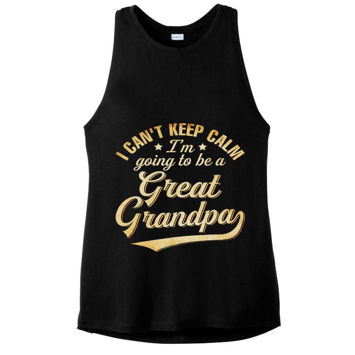 I Can't Keep Calm I'm Going To Be A Great Grandpa Ladies PosiCharge Tri-Blend Wicking Tank