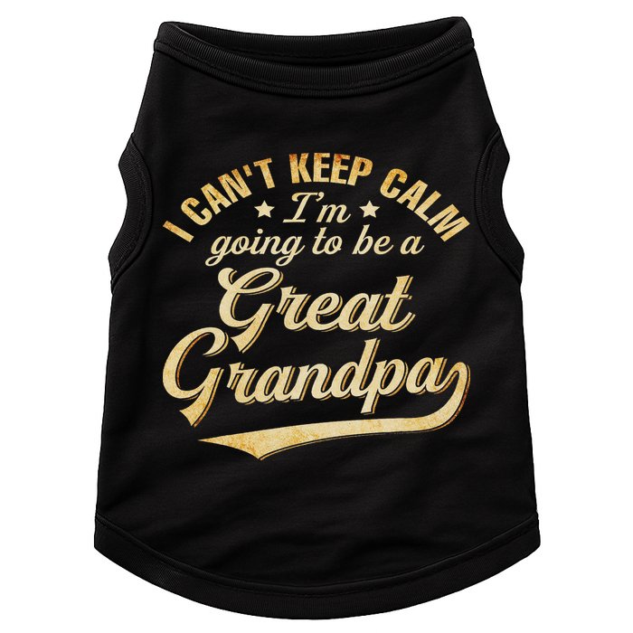I Can't Keep Calm I'm Going To Be A Great Grandpa Doggie Tank