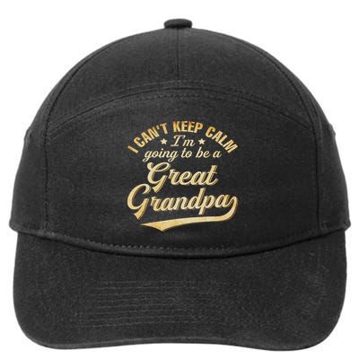 I Can't Keep Calm I'm Going To Be A Great Grandpa 7-Panel Snapback Hat