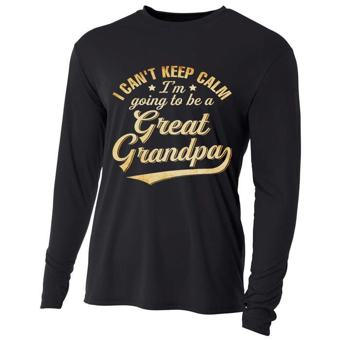 I Can't Keep Calm I'm Going To Be A Great Grandpa Cooling Performance Long Sleeve Crew