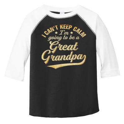 I Can't Keep Calm I'm Going To Be A Great Grandpa Toddler Fine Jersey T-Shirt