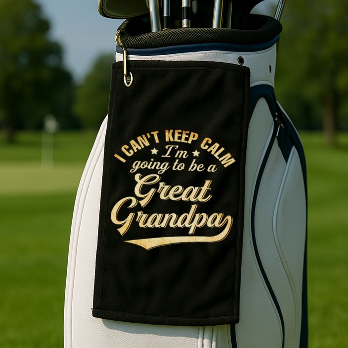 I Can't Keep Calm I'm Going To Be A Great Grandpa Golf Towel