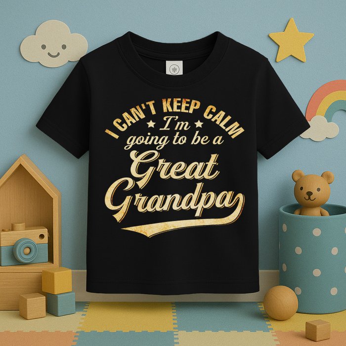 I Can't Keep Calm I'm Going To Be A Great Grandpa Toddler T-Shirt