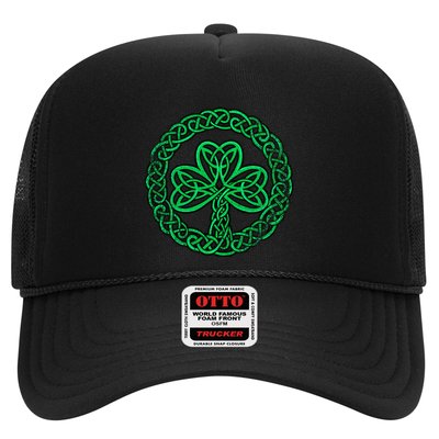 Irish Celtic Knot Shamrock Distressed Clover Gift Trucker Hat