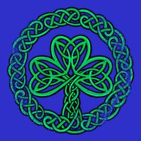 Irish Celtic Knot Shamrock Distressed Clover Gift Button