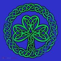 Irish Celtic Knot Shamrock Distressed Clover Gift Short Acrylic Beanie