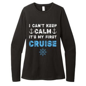 I CanT Keep Calm ItS My First Cruise Womens CVC Long Sleeve Shirt