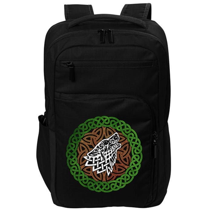 Ireland Celtic Knotwork Design Ornament Wolf Original Celtic Impact Tech Backpack