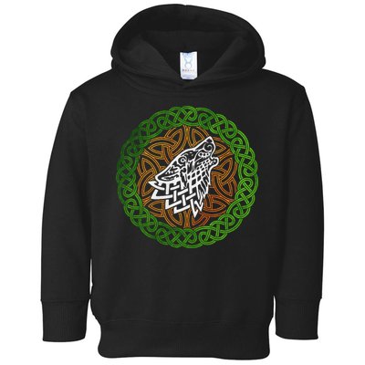 Ireland Celtic Knotwork Design Ornament Wolf Original Celtic Toddler Hoodie