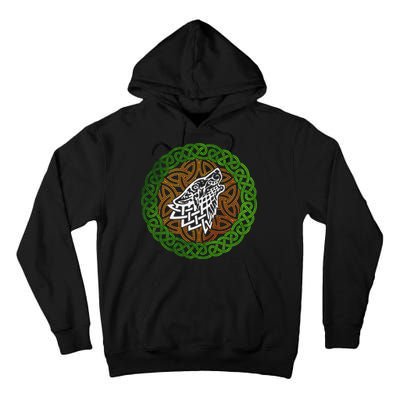 Ireland Celtic Knotwork Design Ornament Wolf Original Celtic Tall Hoodie