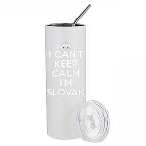 I Can't Keep Calm I'm Slovak Gift For Slovak Americans Stainless Steel Tumbler