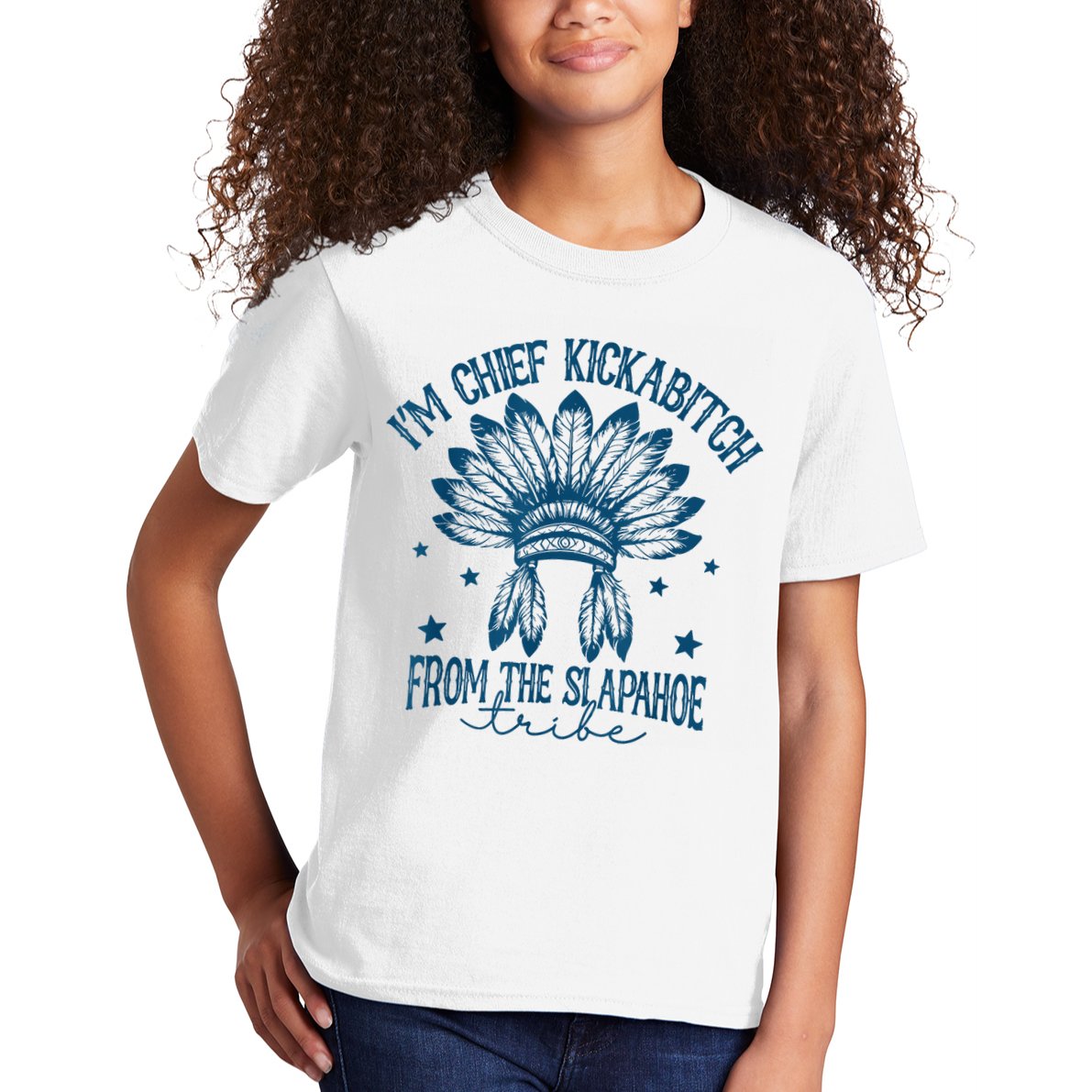 IM Chief Kickabitch From The Slapahoe Tribe Kids T-Shirt