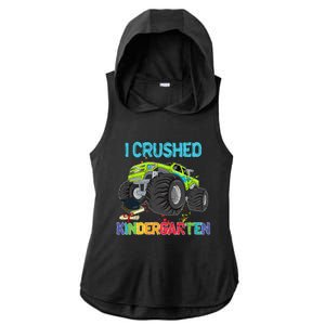 I Crushed Kindergarten Monster Truck Graduation Gifts Ladies PosiCharge Tri-Blend Wicking Draft Hoodie Tank