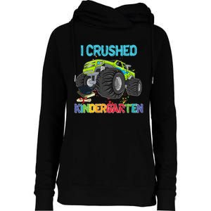 I Crushed Kindergarten Monster Truck Graduation Gifts Womens Funnel Neck Pullover Hood