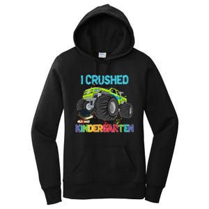 I Crushed Kindergarten Monster Truck Graduation Gifts Women's Pullover Hoodie