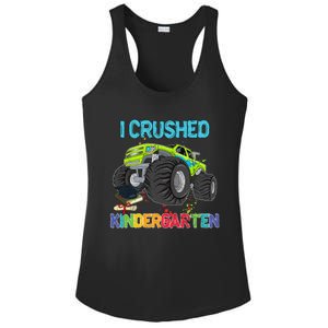 I Crushed Kindergarten Monster Truck Graduation Gifts Ladies PosiCharge Competitor Racerback Tank