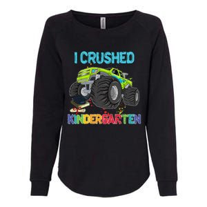 I Crushed Kindergarten Monster Truck Graduation Gifts Womens California Wash Sweatshirt