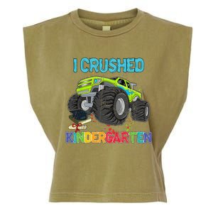 I Crushed Kindergarten Monster Truck Graduation Gifts Garment-Dyed Women's Muscle Tee