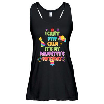 I Can't Keep Calm It's My Daughter's Birthday Ladies Essential Flowy Tank