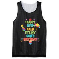 I Can't Keep Calm It's My Son's Birthday Mesh Reversible Basketball Jersey Tank